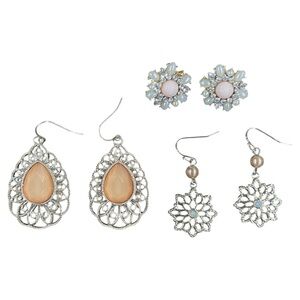 Set of 3 Goldtone Earrings